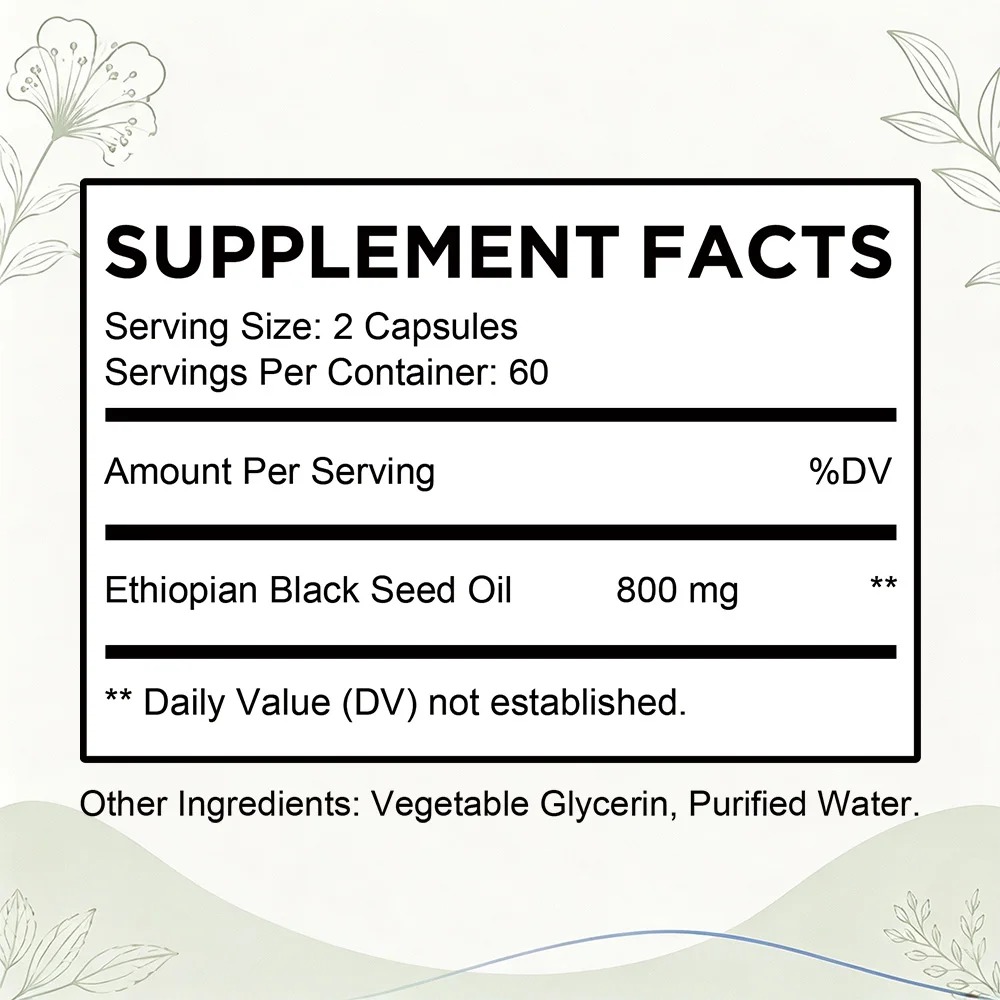Ethiopian Black Seed Oil Softg - огляд і ціна Herbal Supplement